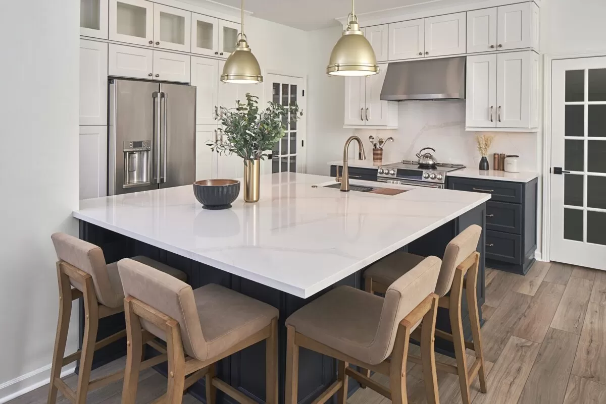 kitchen remodel with large center island charlotte nc